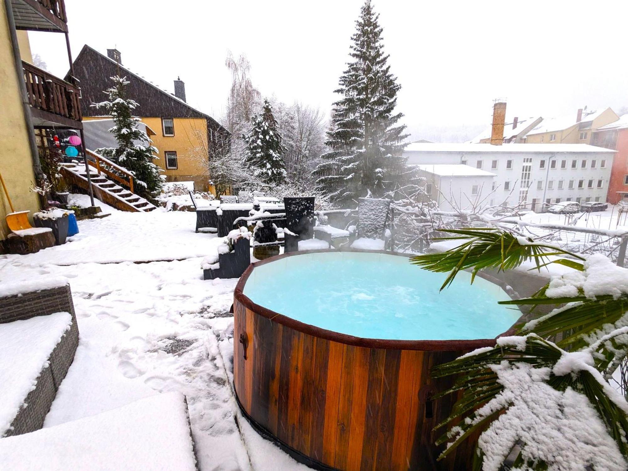 F2 - Urlaubsmagie Sauna, Whirlpool, Pool & Garten Sebnitz Bagian luar foto